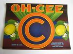  Lot of 50 Old Vintage - OH-CEE - Lemon Crate LABELS - Orange Cove CA.