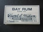  Lot of 50 Old Vintage - BAY RUM - Pharmacy LABELS - Greenville ILL. 