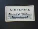  Lot of 25 Old Vintage - LISTERINE - Pharmacy LABELS - Greenville ILL.