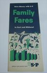 Old Vintage 1954 S.P. RAILROAD - Family Fares - East & Midwest - Travel Brochure