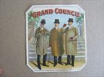 Old Vintage - GRAND COUNCIL - Outer CIGAR LABEL 
