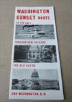 Old Vintage 1938 - S.P. RAILROAD - Washington SUNSET Route  Advertising Brochure