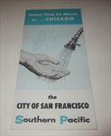 Old 1950's S.P. Railroad - CITY OF SAN FRANCISCO - Train Brochure - Chicago