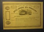 Old 1860's BULL CREEK OIL CO. - STOCK CERTIFICATE - Pleasants Co. West Virginia