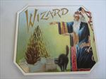  Old Antique - WIZARD - Outer CIGAR LABEL - MAGIC - BLACK CAT 