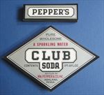 Lot of 200 Old Pepper's CLUB SODA Soda Bottle LABELS - Ashland PA. Wm. Pepper 