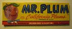  Lot of 100 Old Vintage MR. PLUM - California Plum LABELS - Cutler CA. 