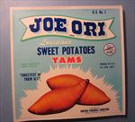  Lot of 100 Old Vintage - JOE ORI Louisiana YAM LABELS  Sweet Potatoes