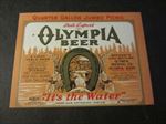 Old 1930's - OLYMPIA BEER - Bottle LABEL - Quarter Gallon Jumbo Picnic - IRTP 