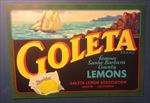  Lot of 25 Old Vintage - GOLETA - Sunkist LEMON Crate LABELS - Large 