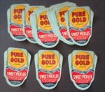  Lot of 25 Old 1930's - PURE GOLD - PICKLE JAR LABELS - Georgia - SWEET