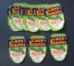  Lot of 25 Old 1936 - Cairo Beauties PICKLE JAR LABELS - Fresh Cucumber