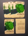  Lot of 25 Old Vintage - PEPPER - Green BELL - SEED PACKETS - Empty