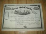 Old 1860's - CHICAGO GOLD - STOCK CERTIFICATE - Colorado MINE - MINING