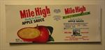  Lot of 100 Old Vintage - MILE HIGH Apple Sauce LABELS - Brighton COLO.