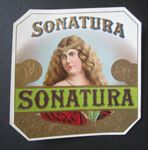 Old Vintage - SONATURA - CIGAR Box LABEL - Outer