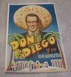  Old Vintage 1950's - DON DIEGO Orchestra - POSTER - Spanish - SERRANO 