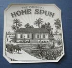  Old Antique - HOME SPUN - Outer CIGAR BOX LABEL - Spinning Wheel