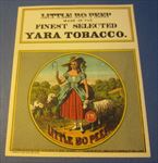  Old Antique LITTLE BO PEEP - Outer CIGAR LABEL - Yara Tobacco - SHEEP