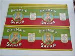  Lot of 25 Old Vintage 1920's - DIXIE MAID Syrup Can LABELS - Georgia 