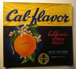  Lot of 25 Old Vintage - CAL-FLAVOR Orange LABELS - Lindsay CA.