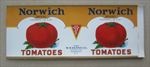  Lot of 25 Old Vintage 1930's - NORWICH - Tomato CAN LABELS - New York