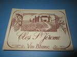  Lot of 100 Old Vintage - Clos St Jerome Vin Blanc - French Wine LABELS