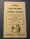 Old Vintage S.P. Railroad Coast to Coast Pullman Service Booklet - Sunset Route