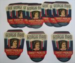  Lot of 25 Old 1939 - GEORGIA MAID - PICKLE JAR LABELS - SWEET Pickles