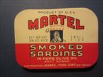  Lot of 100 Old Vintage - MARTEL - Smoked SARDINES - LABELS - N.Y.