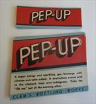  Lot of 50 Old Vintage 1930's PEP-UP SODA LABELS Clem Bottling Arkansas