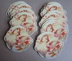 25 Old 1950's Vintage ICE CREAM DISH - Soda Fountain / Diner CARDBOARD Diecuts 