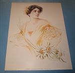 Old Vintage 1904 - Antique VICTORIAN PRINT - Eminent Actresses - ELEANORA DUSE