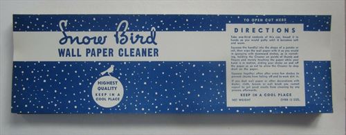  Lot of 100 Old Vintage - SNOW BIRD - WALL PAPER CLEANER - LABELS 