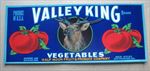  Lot of 50 Old Vintage VALLEY KING Tomato LABELS - Half Moon Fruit Co.