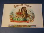  Old Antique - SCARLET CROWN - Inner CIGAR LABEL - LION