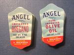  Lot of 200 Old 1950's ANGEL Brand Jar LABELS - Olive Oil / Oregano