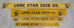 Lot of 4 Old Vintage 1940's LONE STAR SEED CO. - Advertising SIGNS / Box Labels 