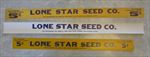 Lot of 3 Old Vintage 1940's LONE STAR SEED Advertising SIGNS  Box Labels - Small