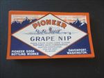  lot of 100 Old Vintage PIONEER Grape Nip SODA LABELS - Davenport WASH