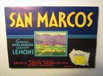  Lot of 100 Old Vintage SAN MARCOS Sunkist LEMON Crate LABELS Goleta CA