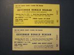 2 Old 1976 - GOVERNOR Ronald Reagan - TICKETS - San Luis Obispo Co. - CALIFORNIA