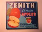  Lot of 100 Old Vintage - ZENITH - Canadian Apple LABELS - B.C. Canada 