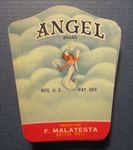  Lot of 100 Old 1950's ANGEL Brand Jar LABELS - STOCK - Light Blue/Grey