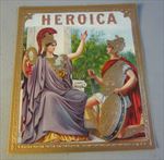  Old Antique - HEROICA - Outer CIGAR Box LABEL - Roman Soldier / Empress