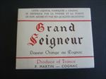  Lot of 100 Old GRAND SEIGNEUR Liqueur ORANGE au COGNAC France LABELS 