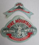 Set of 2 Old Vintage - PINE MOUNTAIN - Mineral Water LABELS - Cloverdale CA. 