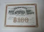 1890's Northwestern Milling & Power Co. Stock Certificate - SPOKANE Washington