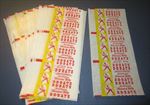 Lot of 20 Old Vintage 1960's - B B BATS Banana TAFFY Candy Strips - 60 Wrappers - BASEBALL 