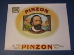  Old Antique PINZON Inner CIGAR LABEL - Van Dam Cigar Co. Grand Rapids 